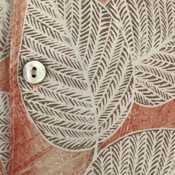 Vintage Hawaiian Aloha Shirt Tori Richards Mens XL Tan/Gray/Red - Picture 6 of 9